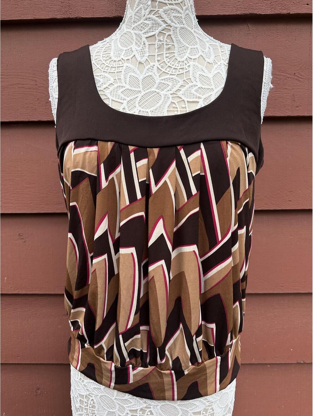 Speechless Y2K Retro Abstract Geometric Print Sleeveless Tank Top